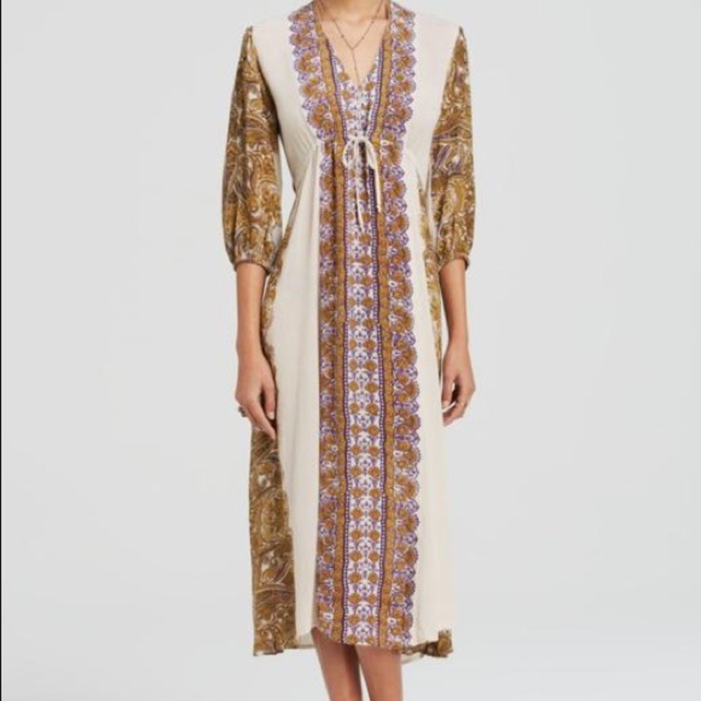 Free People Combo Azalea Midi Casual Maxi Dress